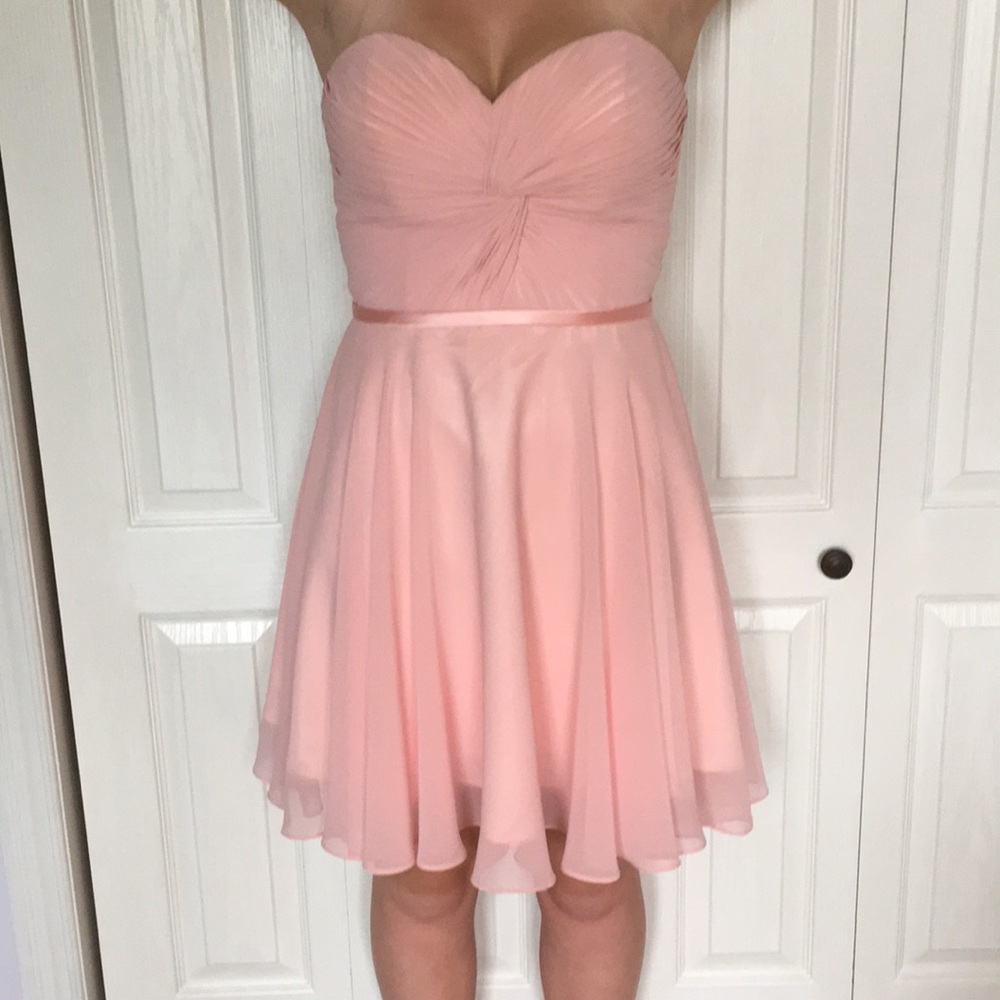 BOUBOU light pink strapless formal dress